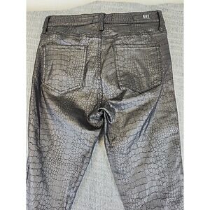 Kut From The Kloth Womens Jeans Connie Fab Ab Ankle Skinny Snake Print Black 8